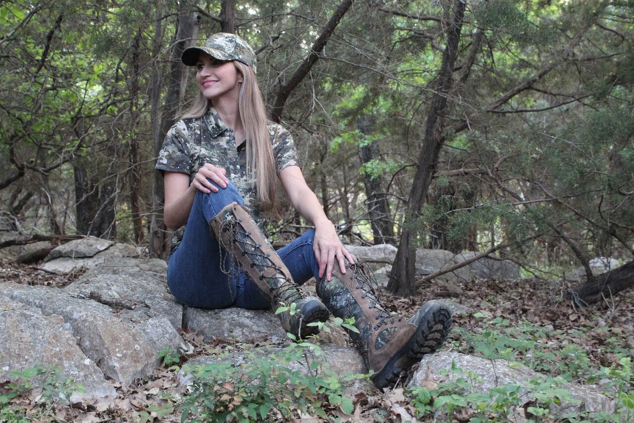 Liberte Austin in snake-proof Rocky boots
