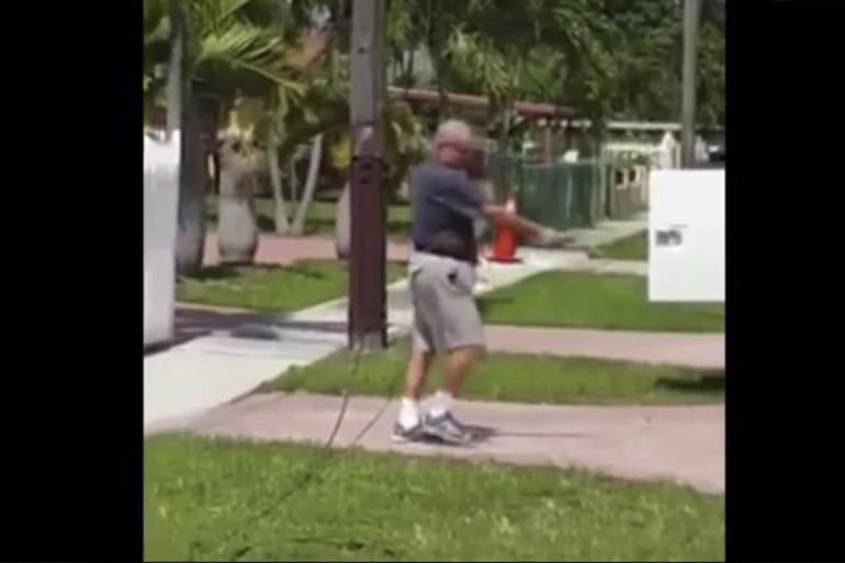 Florida Man shoots AT&T Truck