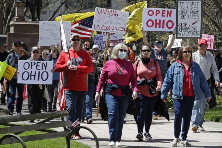 Virus Outbreak Protest Ohio