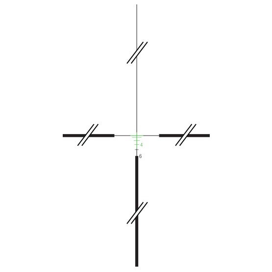 Trijicon ACOG green illuminated reticle with bullet drop compensation