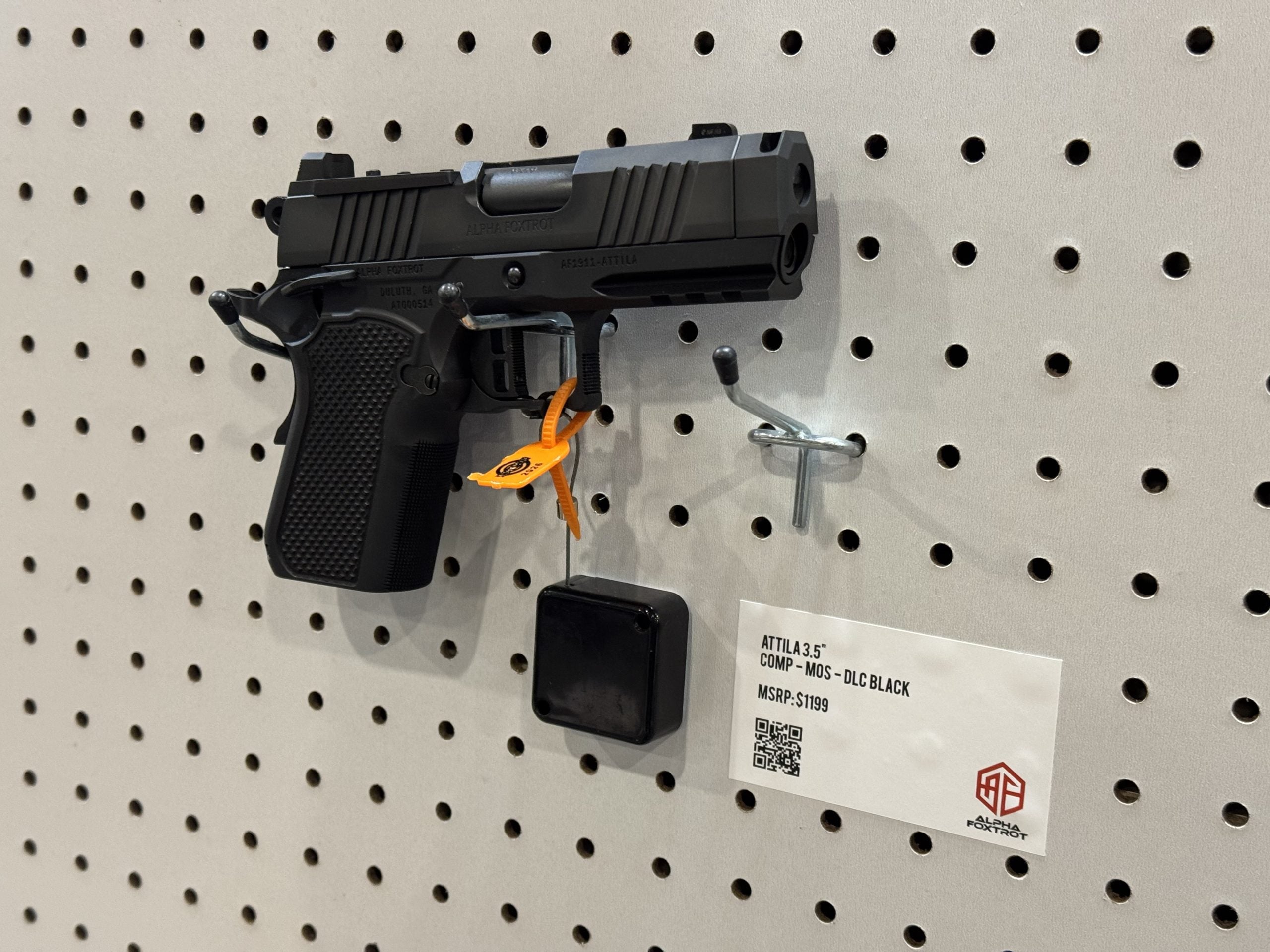 Alpha Foxtrot Attila compensated 9mm 1911 pistol with optic cut