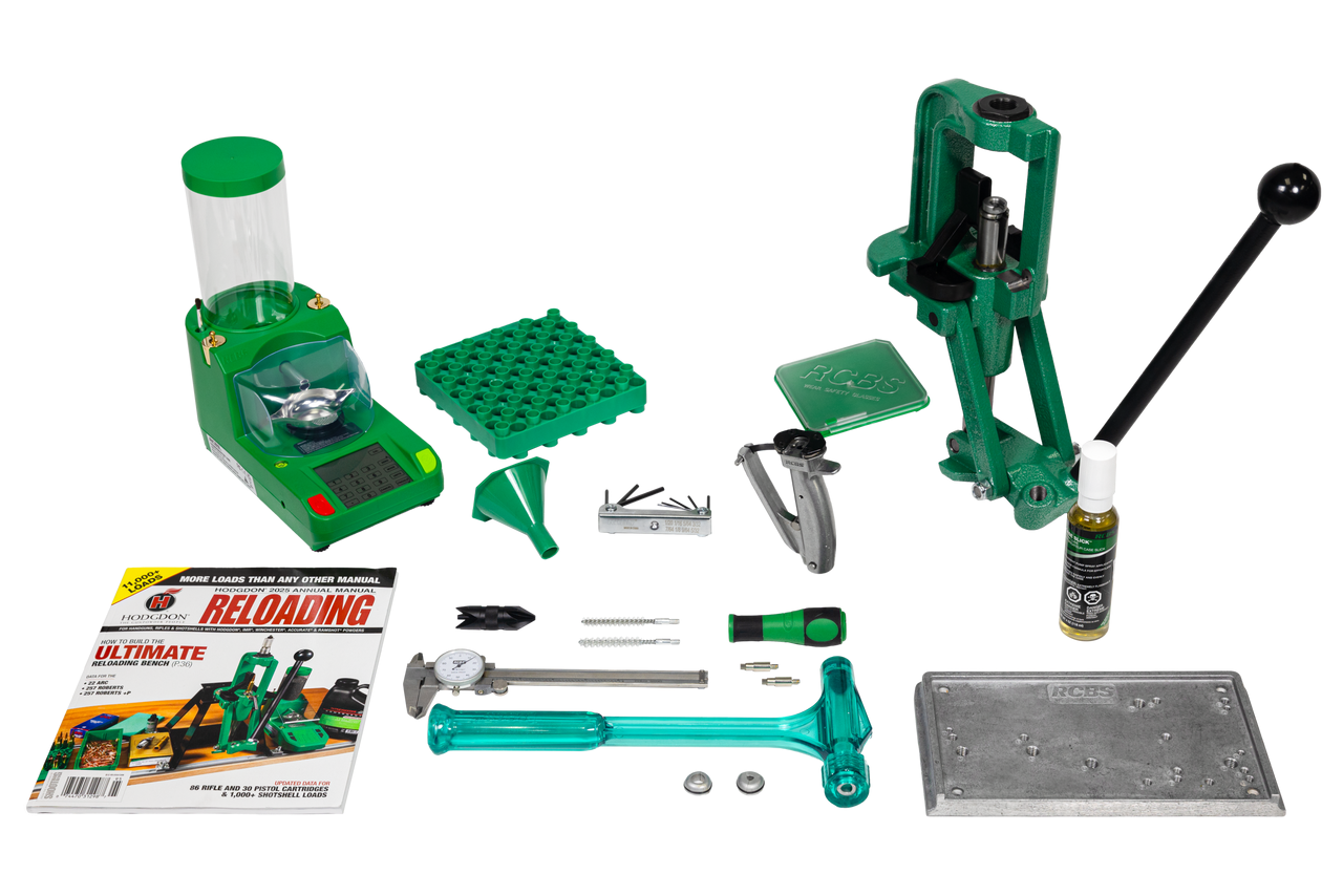 RCBS Matchmaster reloading tools and Rock Chucker press displayed at SHOT Show