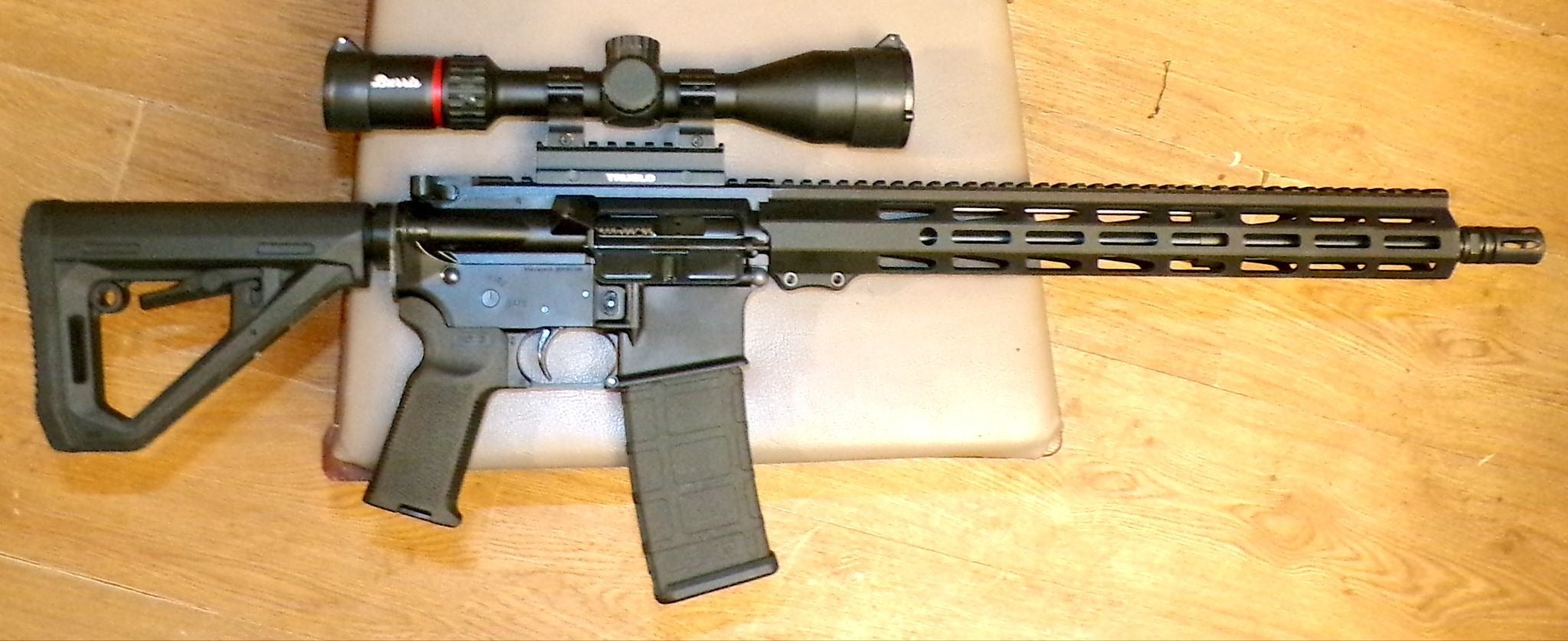 Ruger Harrier AR-15 rifle with free-float M-LOK handguard and Magpul furniture