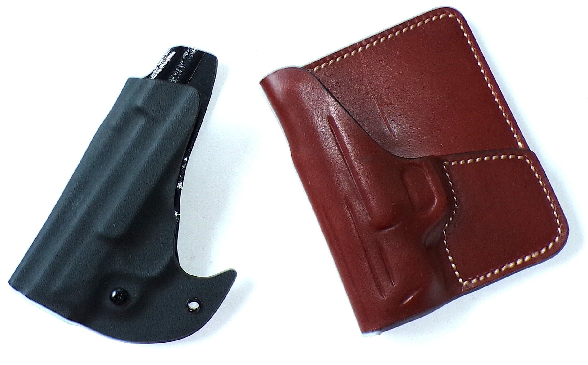 Falco A913 Kydex and A226 leather pocket holsters for S&W Bodyguard .380