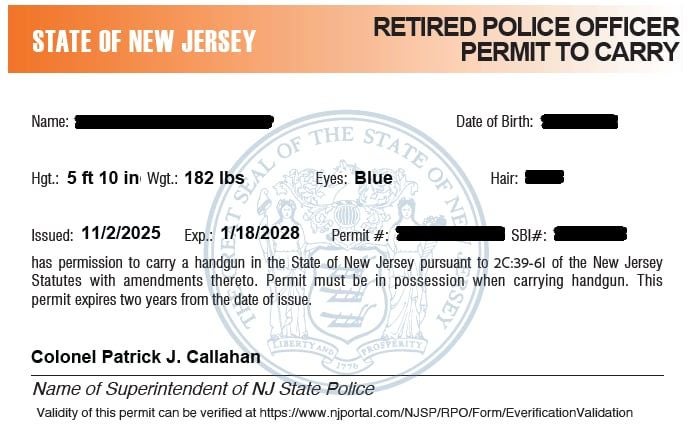 New Jersey State Police lawsuit over concealed carry permit data transparency and retired officer records