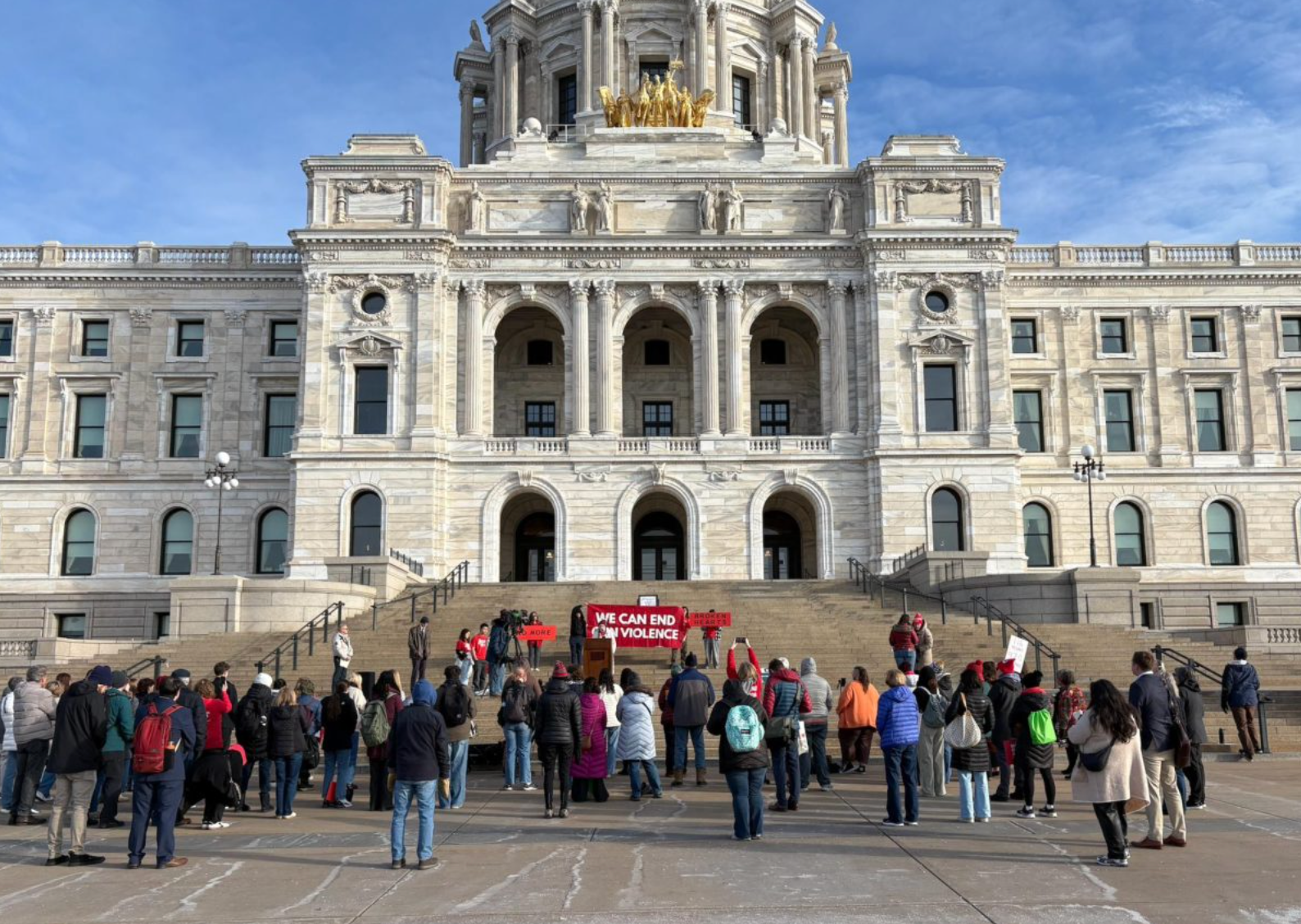Minneapolis City Hall during debate over local gun ordinance and Minnesota preemption law