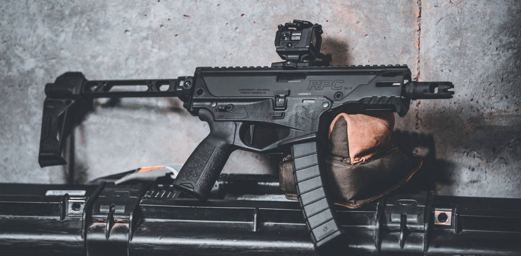 Taurus RPC in top of a gun case