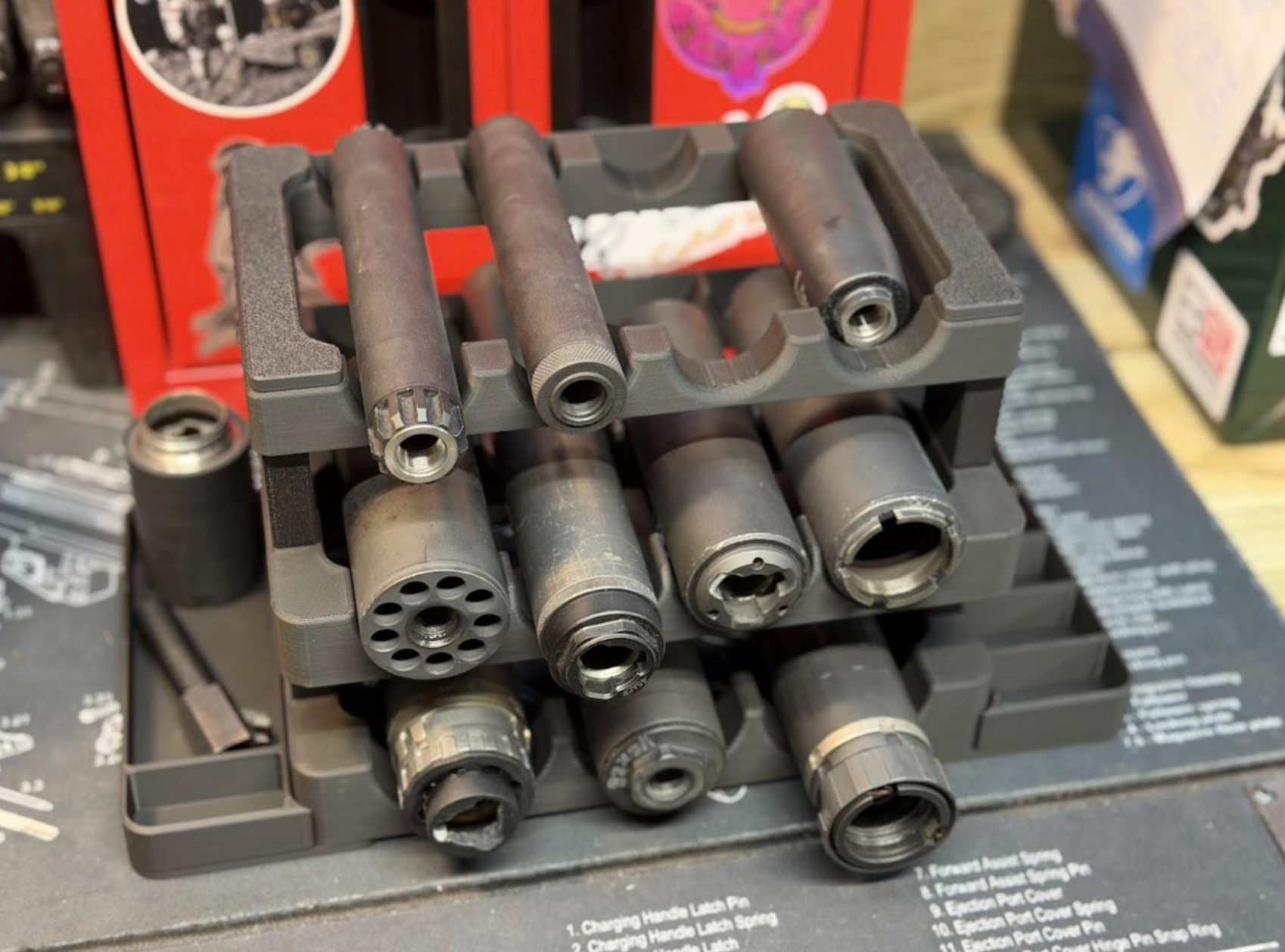 Suppressor and ATF paperwork illustrating NFA enforcement concerns