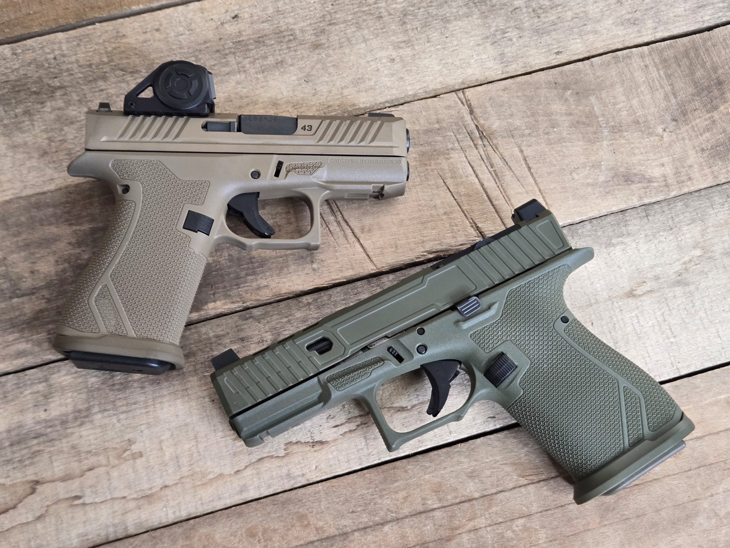 Grit Grips Glock compatible pistol frames