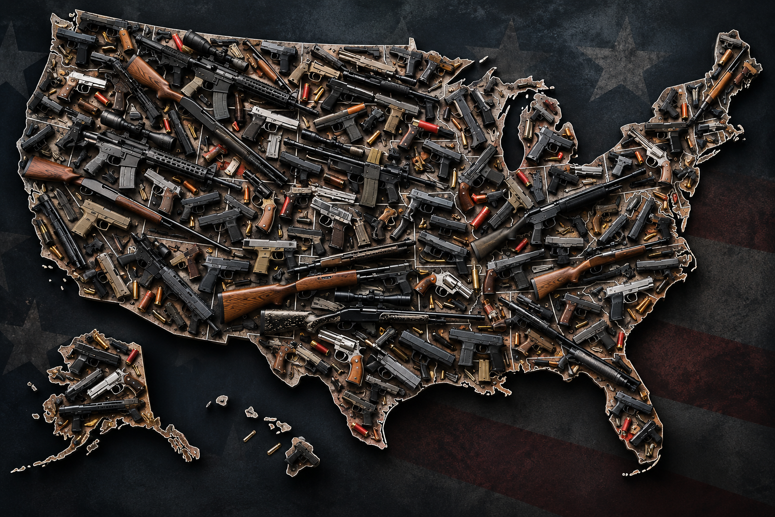Collection of privately owned handguns, rifles and shotguns