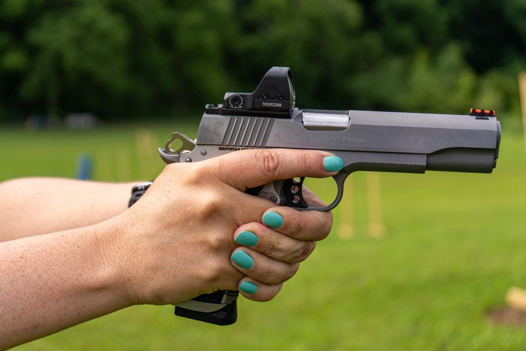 Gold Cup Trophy pistol with Zero Tech Optics Thrive HD Reflex Sight