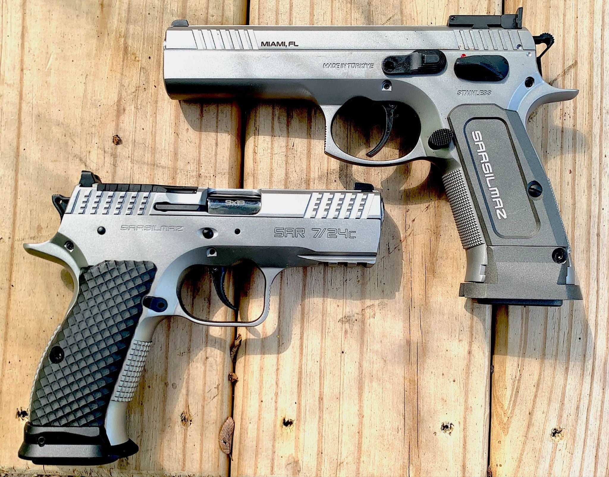SAR 7/24 and K12 Sport 9mm pistols