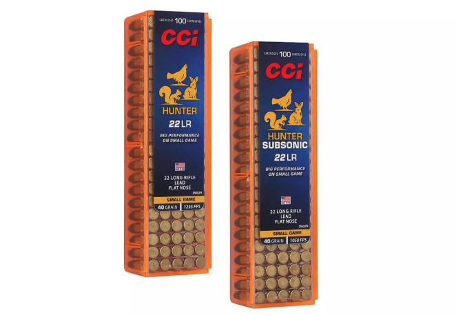 CCI Hunter Series .22 LR and Hunter Subsonic ammunition